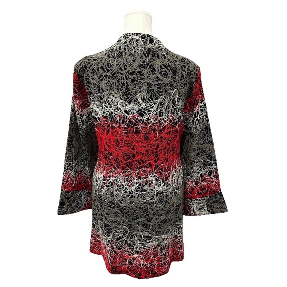 NWT Artsy Textured Womens 2XL Jacket Dense Stitching Swirling Lines Flared ALine - Picture 2 of 10